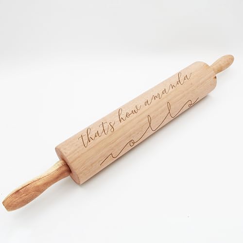 Personalized Wood Rolling Pin for Bakers and Chefs