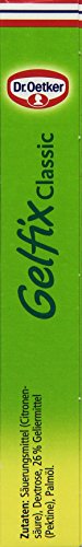Dr. Oetker Gelfix Classic 1:1, 60 g (3 Beutel je 20 g), Gelierpulver für klassisch süße Konfitüre, traditionelles Geliermittel, Konfitüren, Marmeladen & Gelees selber machen, gleiches Verhältnis von Frucht und Zucker, vegan