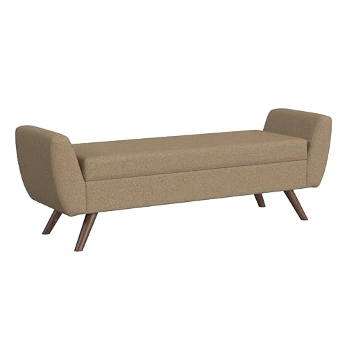 HomePop Modern Storage Bench with Wood Legs |Homepop Home D&eacute;cor|Bench with Storage for Living Room...