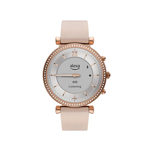 Fossil Carlie Gen 6 Hybrid 38Mm Stainless Steel And Silicone Smart Watch,Fitness Tracker Color: Rose Gold, Taupe (Model: Ftw7077) #TOP6