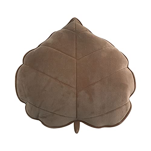 Teieas Leaf Throw Pillows Cute Novelty Plant Plush Cushion Backrest