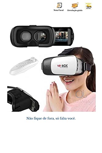 Óculos Realidade Virtual 3D com controle para Smartphone VR Box