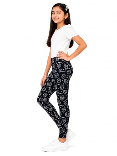 Image of BODYCARE Kids Girls Cotton Leggings | Soft Stretchable Pants, Playtime, Yoga & Casual Wear | Comfortable Elastic Waist Leggings for Toddler & Kids Girls