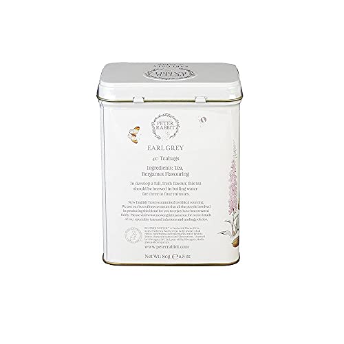 New English Teas Beatrix Potter Peter Rabbit Jemima Puddle-Duck Tea Tin With 40 Earl Grey Teabags #TOP4