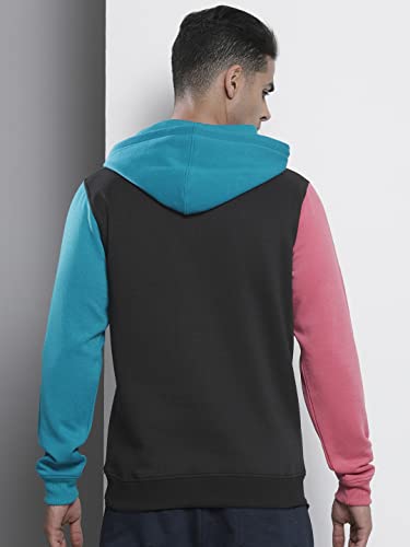 Image of The Indian Garage Co Men Regular Fit Placement Embroidery Overhead Hooded Sweatshirt