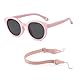 AYNKH Baby-Sonnenbrille, Baby-Sonnenbrille für Kinder von 6 Monaten bis 3 Jahren, Kinder-Sonnenbrille mit verstellbaren Rahmen aus Silikon, für Jungen/Mädchen