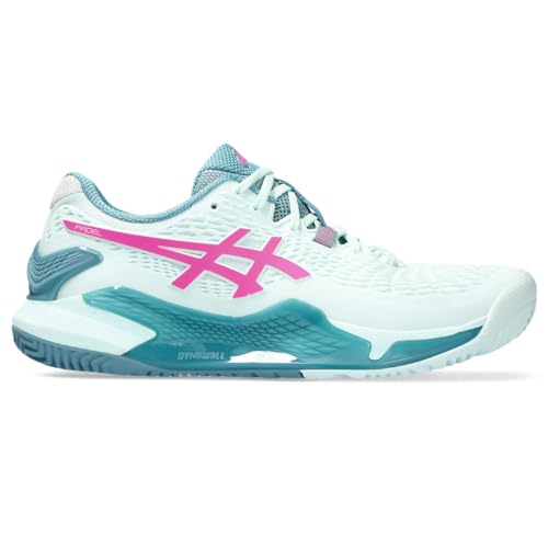 ASICS Gel-Resolution 9 Padel Blanco Turquesa Mujer 1042A245 400