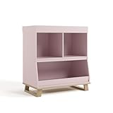 Storkcraft Modern Nursery Changing Table Dresser (Blush with Driftwood) – GREENGUARD Gold Certified, Baby Dresser with Changing Table Top