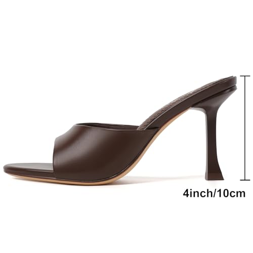 Image of Mostrin Kitten Heels for Women Round Toe Heels With Bow Vintage Mules Sexy Slip on Stiletto Backless Sandals for Party Daily
