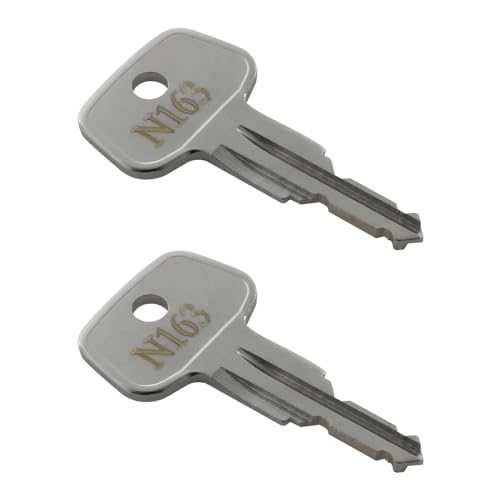 N163 Thule Car Rack Replacement Key,Thule Key Replacement for Thule Roof Racks, Cargo Box, Carriers, Crossbars - Codes N163 [2 pcs]