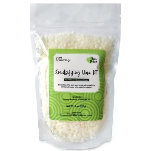 Non-GMO Emulsifying Wax NF Pastilles - 8 oz. | 100% Natural Plant Derived | for Lotion, Cream Making & Cosmetic Formulation | Cosmetic Grade | Product of USA