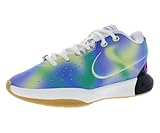 Lebron XXI SE New Age of Sport - Zapatos de baloncesto para niños grandes (FN4305-900, multicolor, verde luminoso, fucsia Dream), Multicolor/verde luminoso/sueño fucsia, 24.8 cm