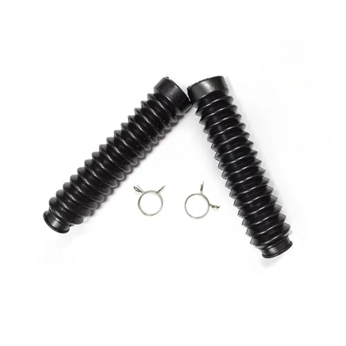 Fit For Bike ZJ125 125 CG125 Motorcycle Front Fork Shock Absorber Dust Cover Rubber Protector Gaiters Gators Boots(15 sections Black)