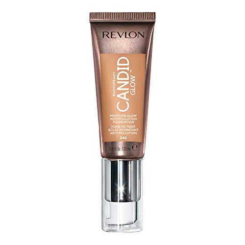 Revlon PhotoReady Candid Glow Moisture Glow Anti-Pollution Foundation with Vitamin E and Prickly Pear Oil, Anti-Blue Light Ingredients, without Parabens, Pthalates, and Fragrances, True Beige, 0.75 oz