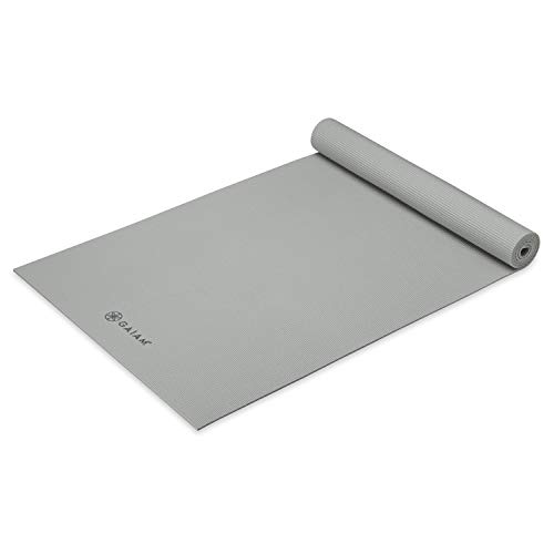 Gaiam ヨガマット プレミアムソリッドカラー ノンスリップ エクササイズ&フィットネスマット あらゆるタイプのヨガ ピラティス 床トレーニング 戦艦 5mm