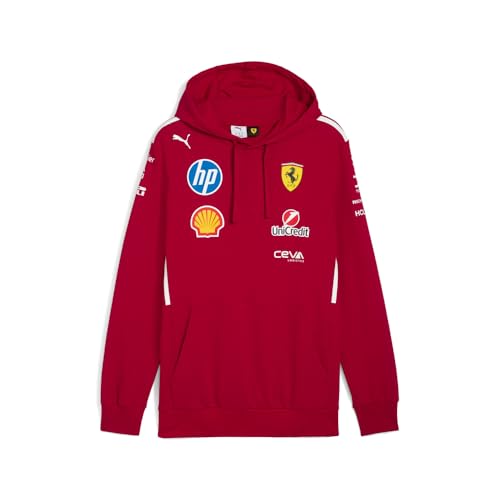 PUMA Mens Scuderia Ferrari Team Hoodie Athletic Outerwear Casual - Red - Size L