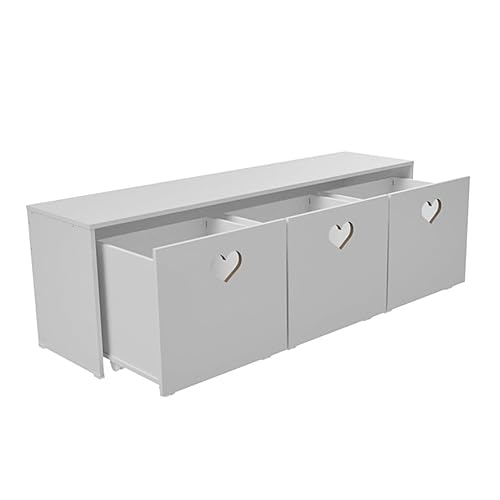 Rack Com Baús De Brinquedos Infantil Menina Mariana 100% Mdf
