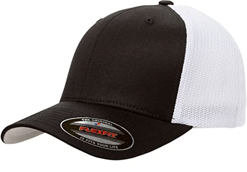 Image of Flexfit Unisex Mesh Fitted 2-Tone Trucker Hat, One Size