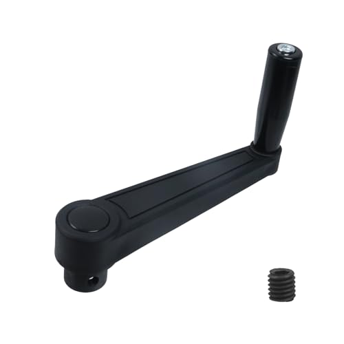 Image of 7.5-Inch Length Nylon Crank Handle Foldable Swivel Rocker Handle for Industrial Machine Tools or Other Equipments, Hole Diameter 16mm