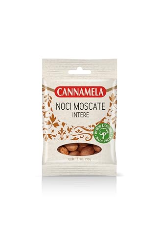 Cannamela, Linea Busta Super, Noci Moscate Intere, Confezione da 15g, Ideale per Piatti a Base di Carne, Purè di Patate, Besciamella e Pasta Ripiena e per Preparazioni Dolci