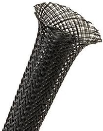 Techflex PTN0.50BK25 Flexo PET General Purpose 1/2-inch Braided Cable Sleeve, Black - 25 Foot (Original Version)