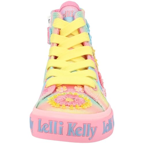 Francesca Mid Lilac Canvas Shoe with Beads and Sequins Easy-Fit Side Zip2