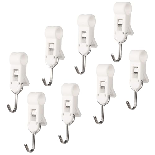 パイプ棚フック 直径2cm 丸パイプ用 耐荷重1.5kg【8個入】水切り棚用フック クリップタイプ 洗濯ばさみ クリップ フック付き クリップとフックの2つの使用方法 洗濯物干し キッチン 洗面所