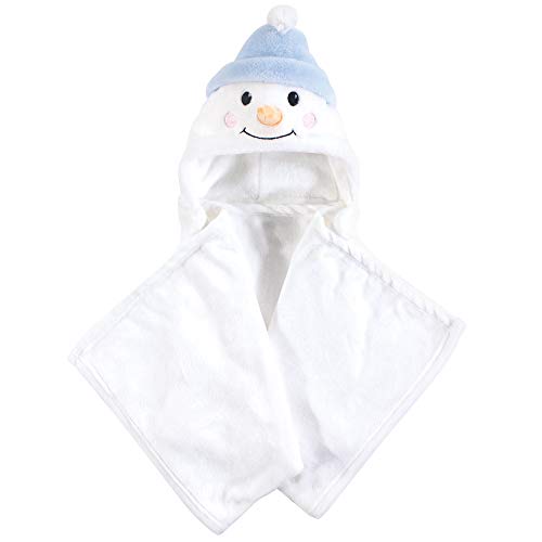 Image of Hudson Baby Unisex Baby and Toddler Hooded Animal Face Plush Blanket, Snowman, One Size