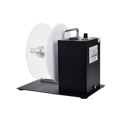 Automatic Label Rewinder Machine, Speed-Adjustable Sticker Rewinder, Two-Way Rewinding Label Roller Machine Synchronize with Printer