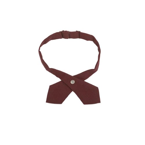 French Toast Big Girls' Adjustable Solid Color Cross Tie (Burgundy)
