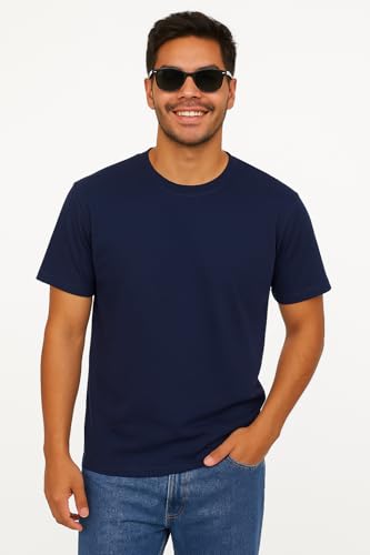 Image of Men's T-Shirts Ringspun Cotton Crew Neck Tee Shirts|Casual Wear T Shirt | Pre Shrunk with Panel Wash