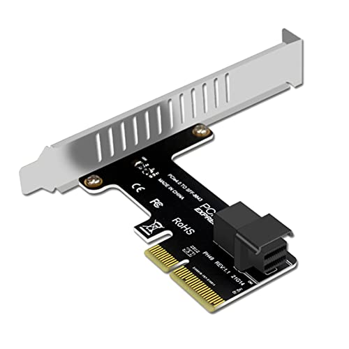 Pitxsgsia Pcie vers SFF 8643 4X/8X Carte Adaptateur U.2 Port Carte pour Nvme SSD Convertisseur Disque Dur Carte d'extension pour Bureau