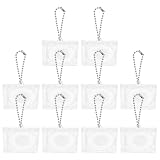 PACKOVE 10 Pezzi Portachiavi Trasparente Mini CD in Acrilico, Decorazione
