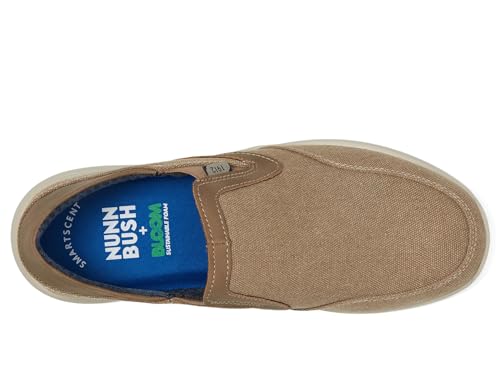 Nunn Bush Conway EZ Canvas Moccasin Toe Slip-On Easy Slip-in Loafer Stone 14 M (D) by Nunn Bush - Used condition - Image 3