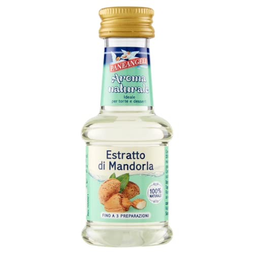 Paneangeli Estratto di Mandorla 100 % Naturale, Aroma Alimentare Naturale Ideale per Torte e Dessert per Dolci, Senza Alcool Senza Conservanti Senza Solventi, 35 ml