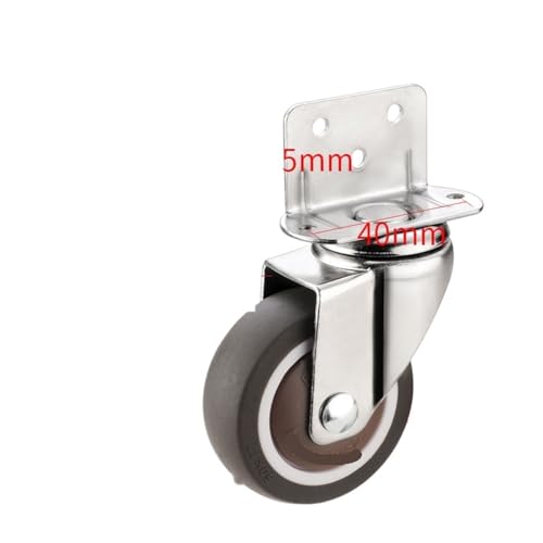 Roulette robuste 20kg roue pivotante silencieuse meuble chaise 2 inch