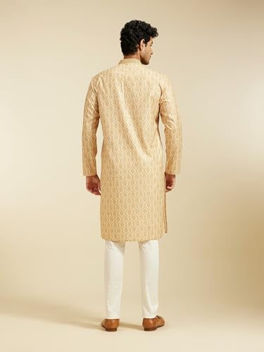Image of DIWAS BY MANYAVAR Men's Cotton Blend Printed Kurta (1pc)