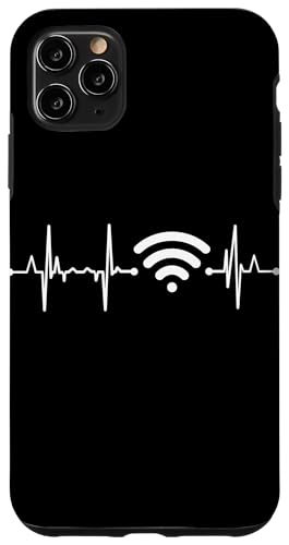 Funny Internet Geek Heartbeat Wifi Online ���C�����XLAN �X�}�z�P�[�X iPhone 11 Pro Max �p