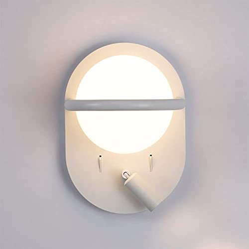 Lámpara de pared sin cables vistos para eliminar sombras en el dormitorio