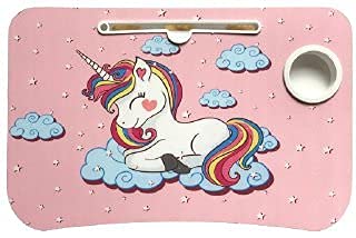 ANTIQUE Multi-Purpose Laptop Desk for Study and Reading with Foldable Non-Slip Legs Reading Table Tray, Laptop Table, Laptop Stands, Laptop Desk ( Multi Design ) (Unicorn)