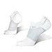 OS1st FS4 No Show Plantar Fasciitis Socks (Pair) for Plantar Fasciitis relief, arch support and foot health featuring patented FS6 technology (Medium, White)