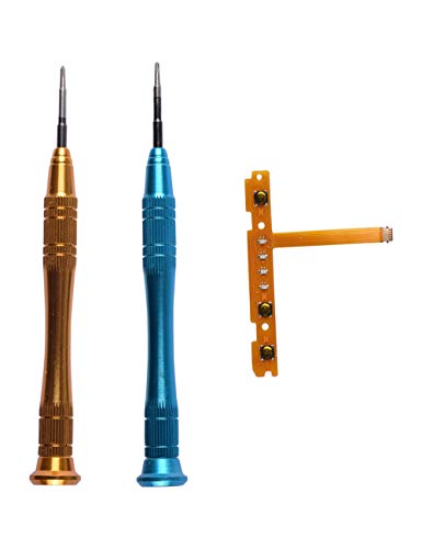 SPDYCESS Piezas de Repuesto Izquierda Derecha Llave de Botón de Cable Flexible Juego de Destornilladores Cross X Y GBM Mango SL + SR para Switch NS Joy