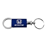 Calidad Premium Key Chain Honda Civic azul marino Logo Metal Aluminio Valet Tire Aparte Clave Cadena Anillo Llavero