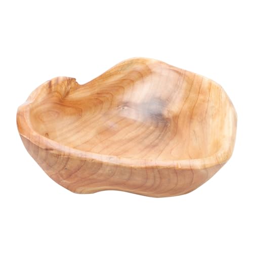 MAGICLULU 1 Pc plato de fruta de madera maciza cestas de almacenamiento de cocina Cuenco creativo para espeleología carro cesta de mimbre bandeja para cavar raíces organizador de escritorio