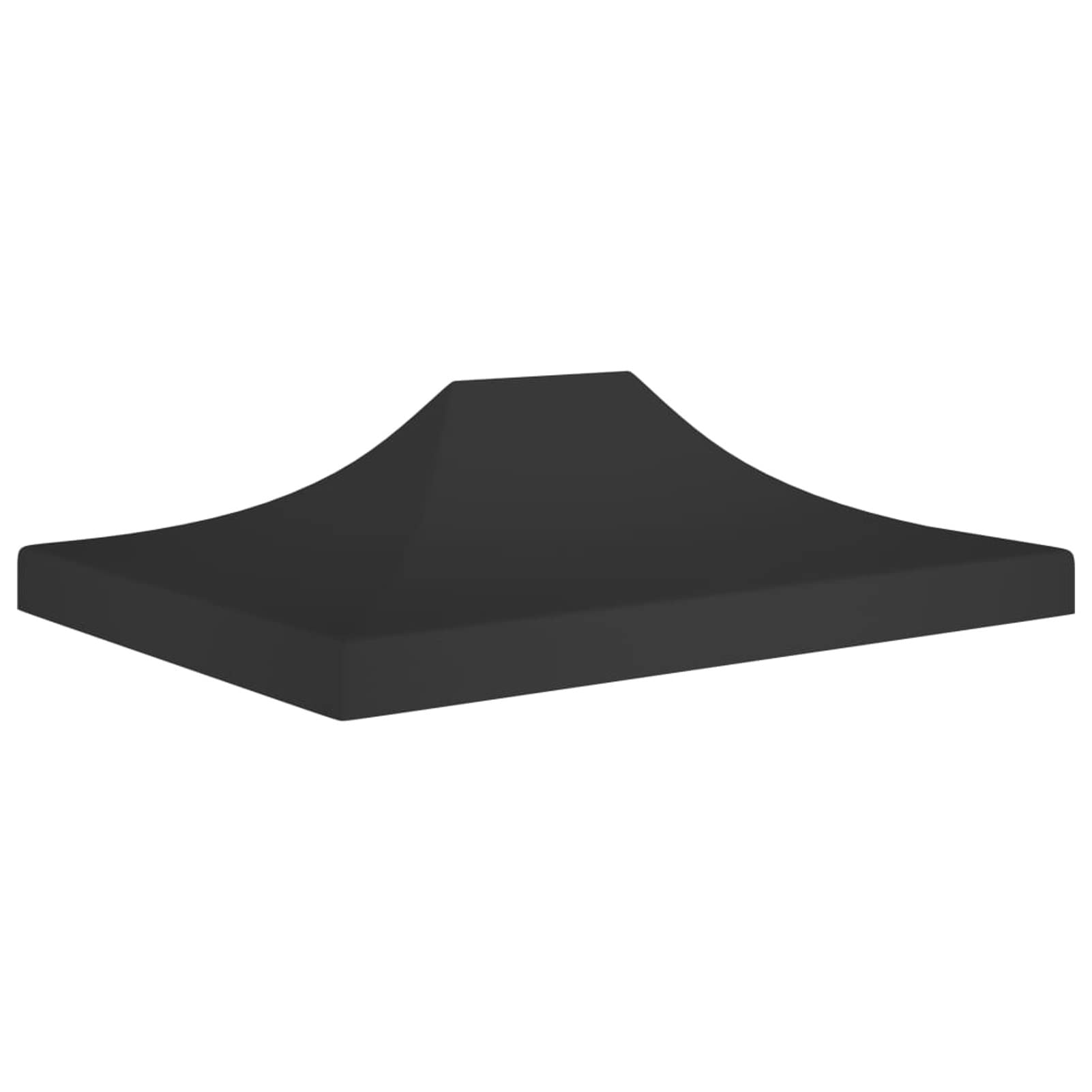 Homgoday Dach namiotowy na imprezę 4,5 x 3 m czarny 270 g/m², dekoracja, składany pawilon ogrodowy do ogrodu balkon taras
