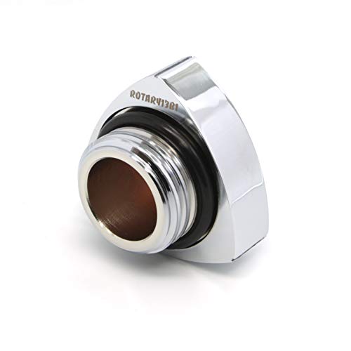 Rotary13B1 Aluminum Rotor Oil Cap - Chrome/Black - 55Mm #TOP5