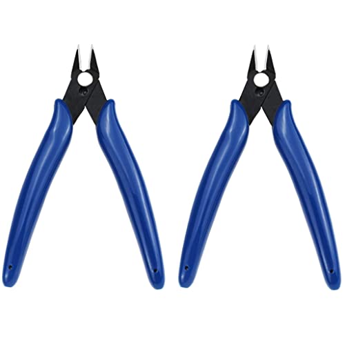 Micro Wire Cutters, Precision Electronic Flush Cutter, Ultrafine Flush Cutting - 2 pack