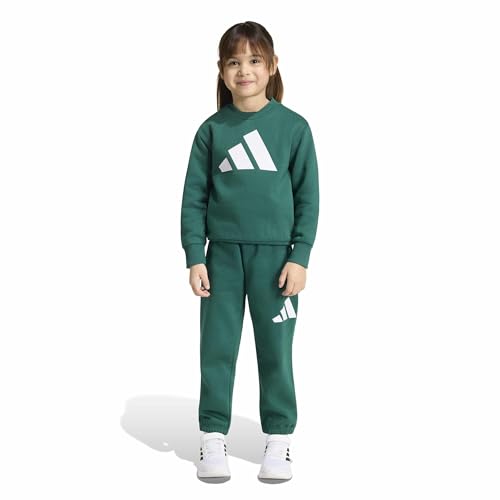 adidas Unisex Kinder Essentials Jogger Track_Suit, collegiate green/white, 3-4 Years – Ansicht 3