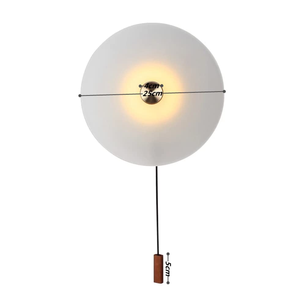 Lampa ścienna do wnętrz z przełącznikiem, okrągła lampa ścienna LED 7 W, nowoczesna lampka nocna do sypialni, do korytarza, salonu, hotelu, dekoracyjne oświetlenie
