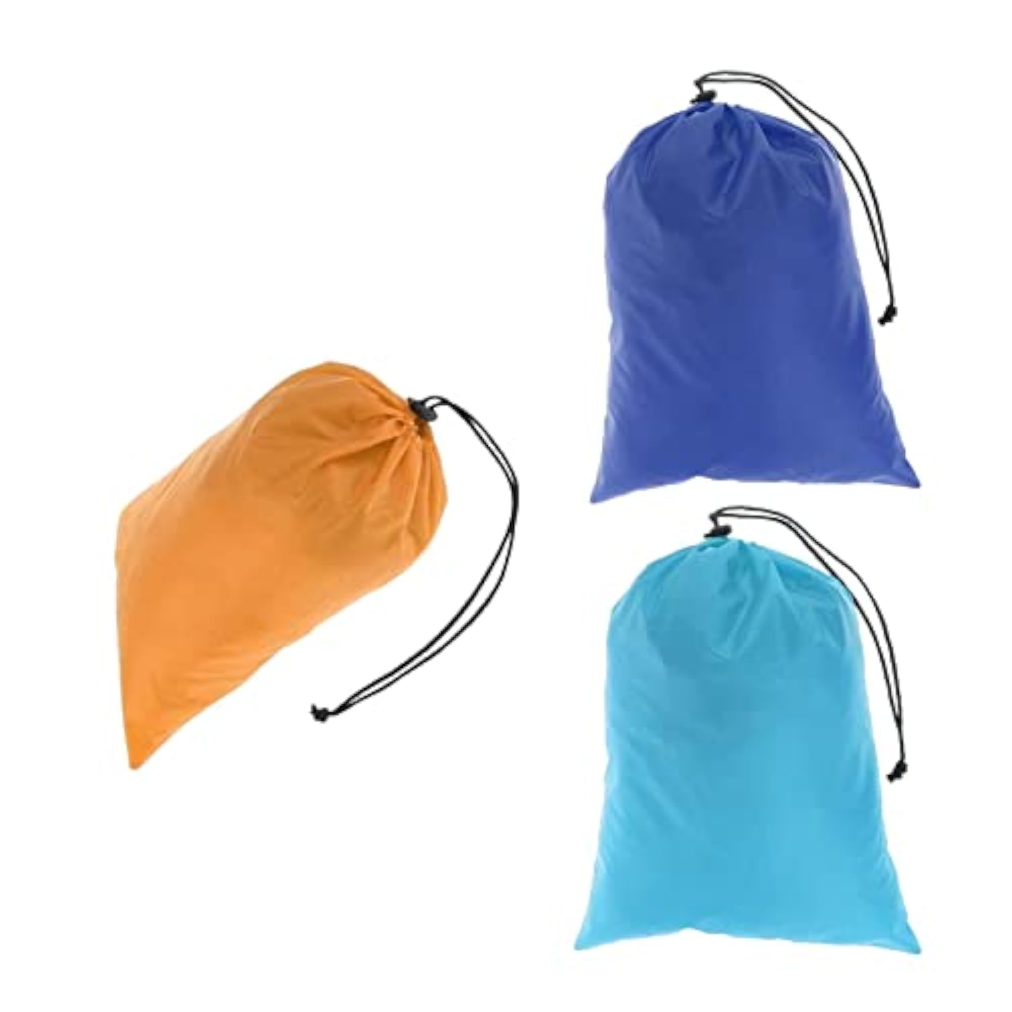 Waterproof Drawstring Storage Bag Stuff Bag, 3pcs Set, Orange